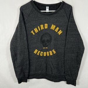 Third Man Records Crewneck Sweatshirt Adult Large Dark Gray Yellow Jack White
